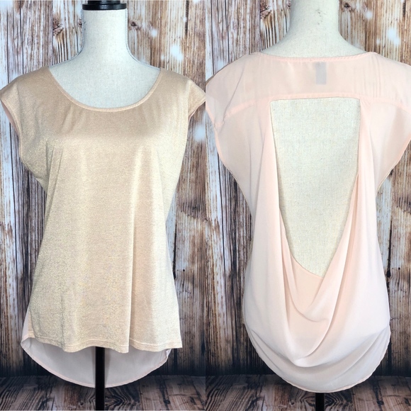 Windsor Tops - Windsor Sleeveless Hi Lo Drape Sheer Back Top